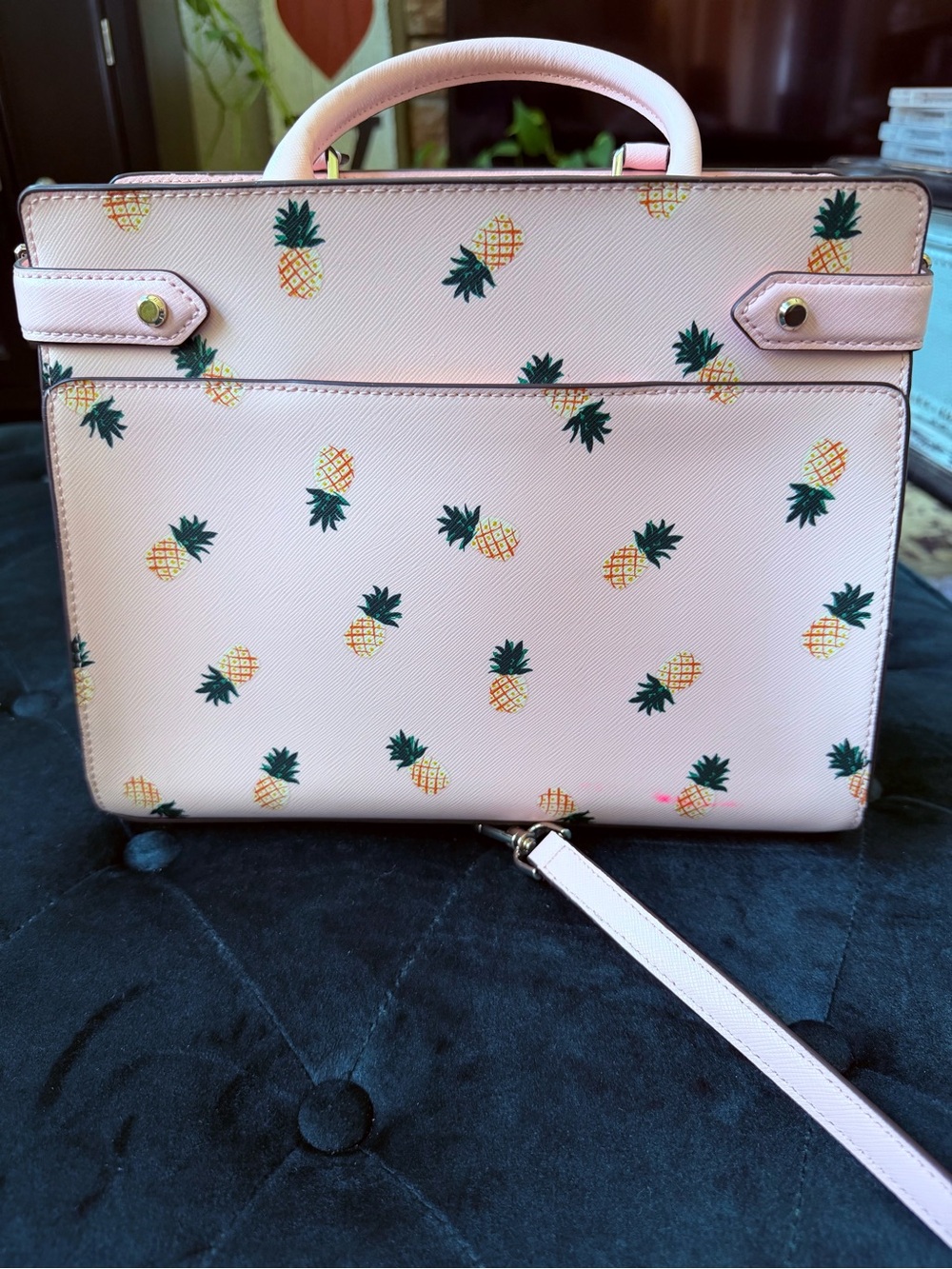 Kate Spade Pink Pineapple-print Satchel - Picture 11 of 15
